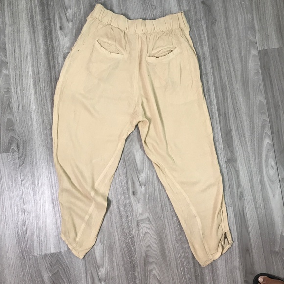 FREE PEOPLE WOMENS PANT CREPE IVORY LOUNGE RELAX FIT HAREM SMALL - Picture 6 of 8